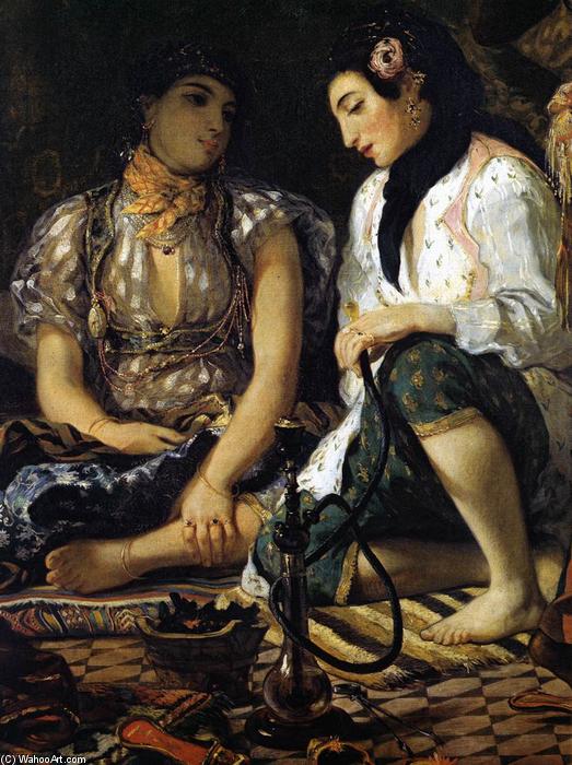 Wikioo.org - The Encyclopedia of Fine Arts - Painting, Artwork by Eugène Delacroix - The Women of Algiers (detail)