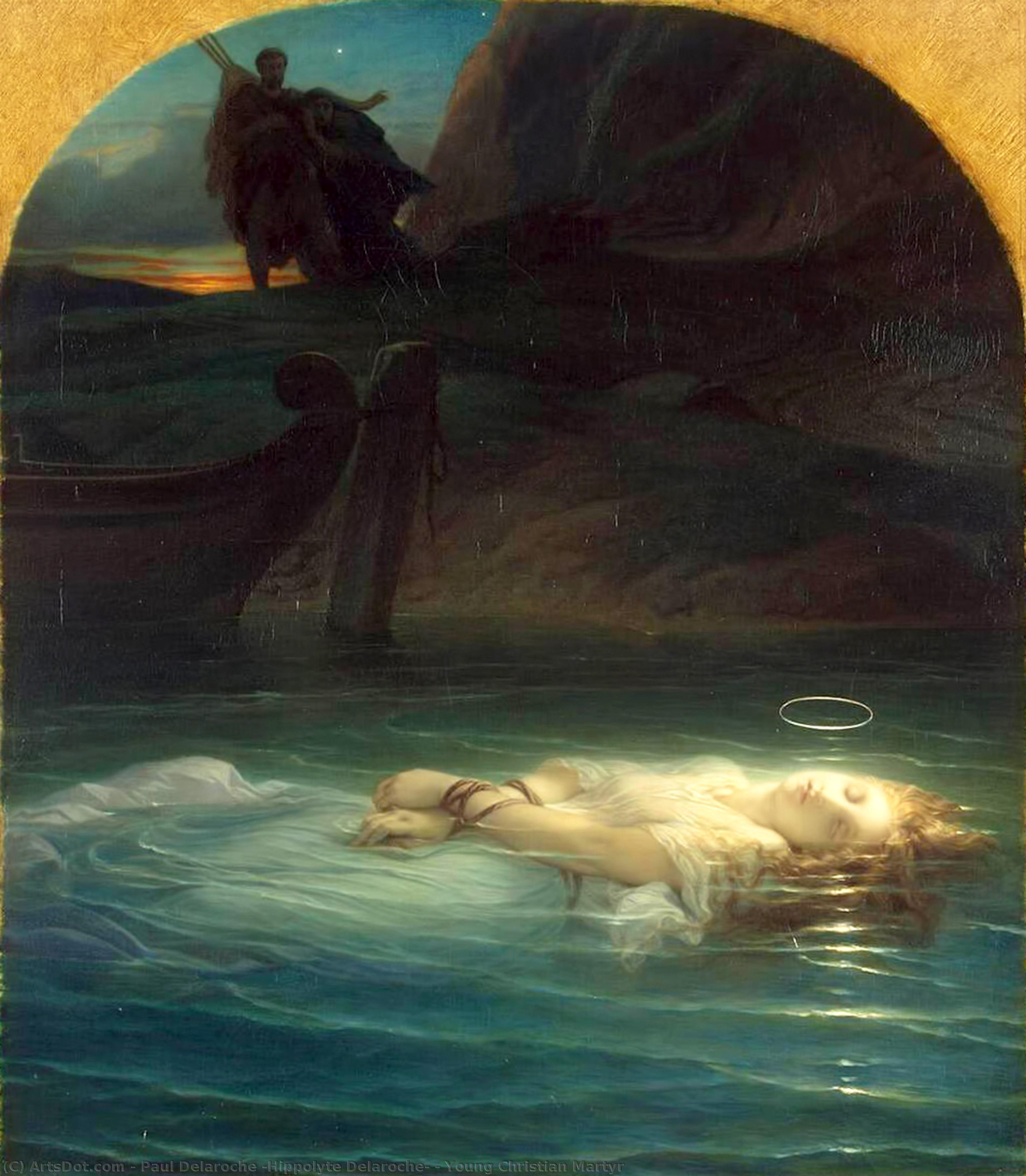 WikiOO.org - Encyclopedia of Fine Arts - Maľba, Artwork Paul Delaroche (Hippolyte Delaroche) - Young Christian Martyr
