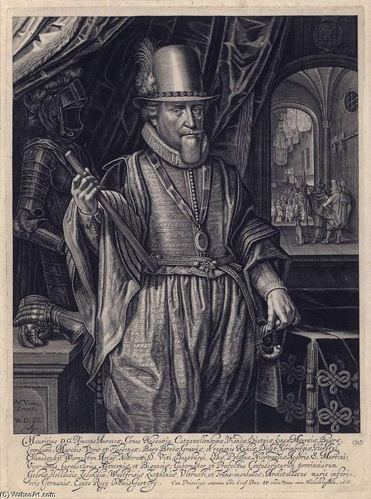 WikiOO.org - Encyclopedia of Fine Arts - Lukisan, Artwork Willem Jacobsz Delff - Portrait of Prince Maurits