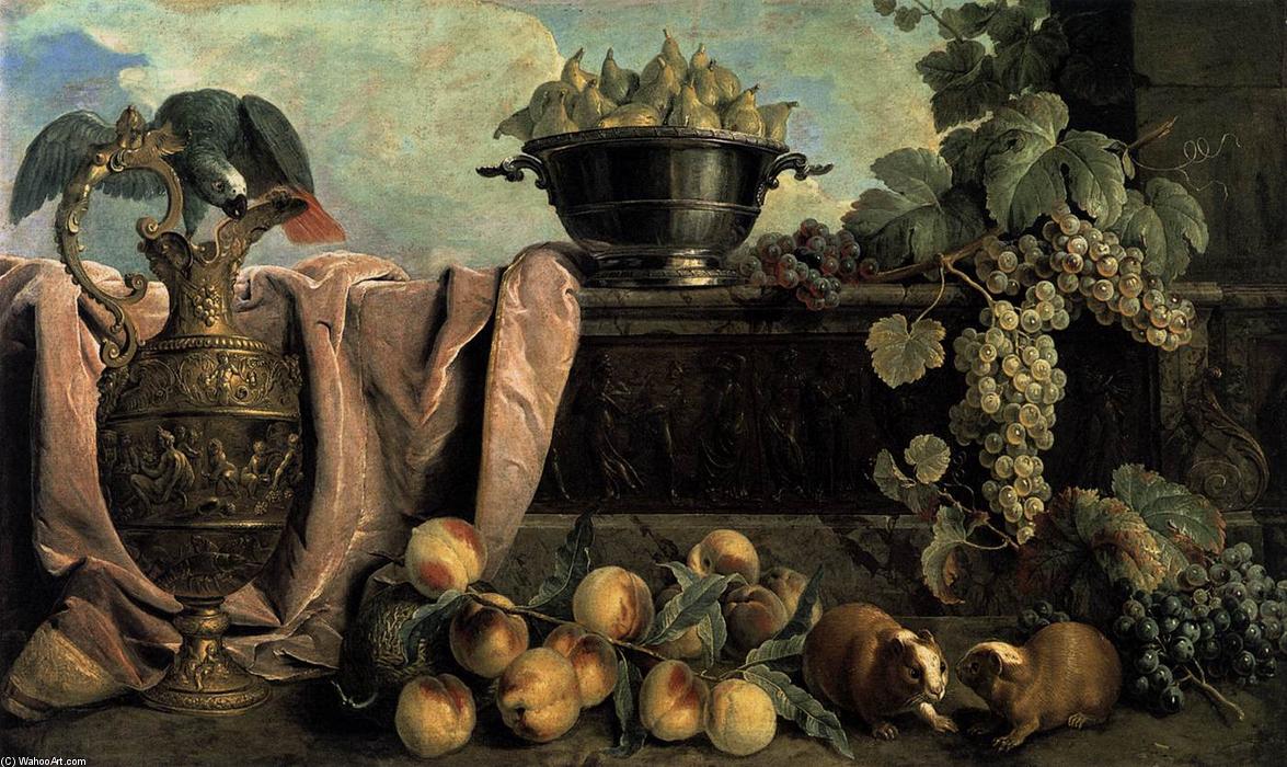 WikiOO.org - Encyclopedia of Fine Arts - Målning, konstverk Alexandre François Desportes - Still-Life with Ewer