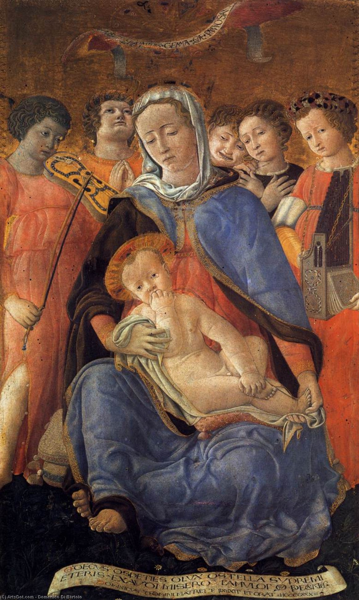 Wikioo.org - The Encyclopedia of Fine Arts - Painting, Artwork by Domenico Di Bartolo - Madonna of Humility