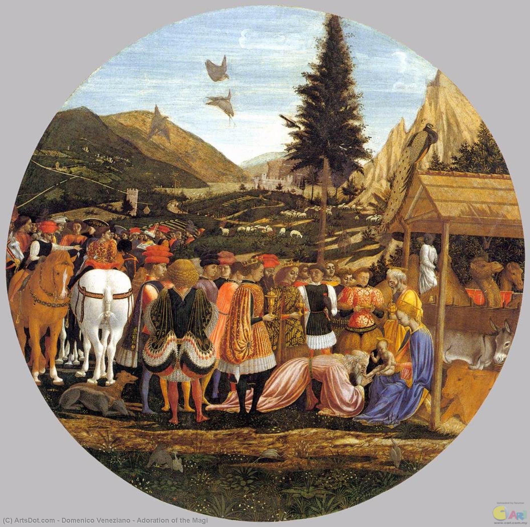 WikiOO.org - Encyclopedia of Fine Arts - Malba, Artwork Domenico Veneziano - Adoration of the Magi