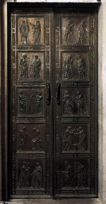 Wikioo.org - The Encyclopedia of Fine Arts - Painting, Artwork by Donatello - Door with the representation of Apostles