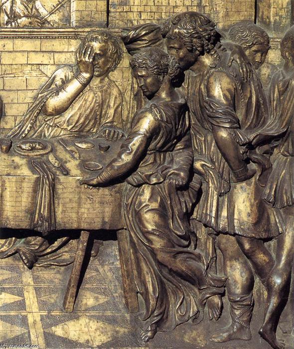 Wikioo.org – La Enciclopedia de las Bellas Artes - Pintura, Obras de arte de Donatello - Banquete de Herodes (detalle)