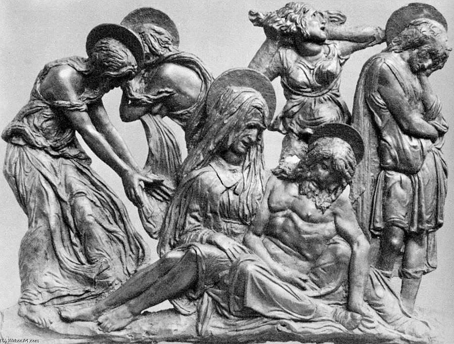 WikiOO.org - Encyclopedia of Fine Arts - Schilderen, Artwork Donatello - Lamentation over the Dead Christ