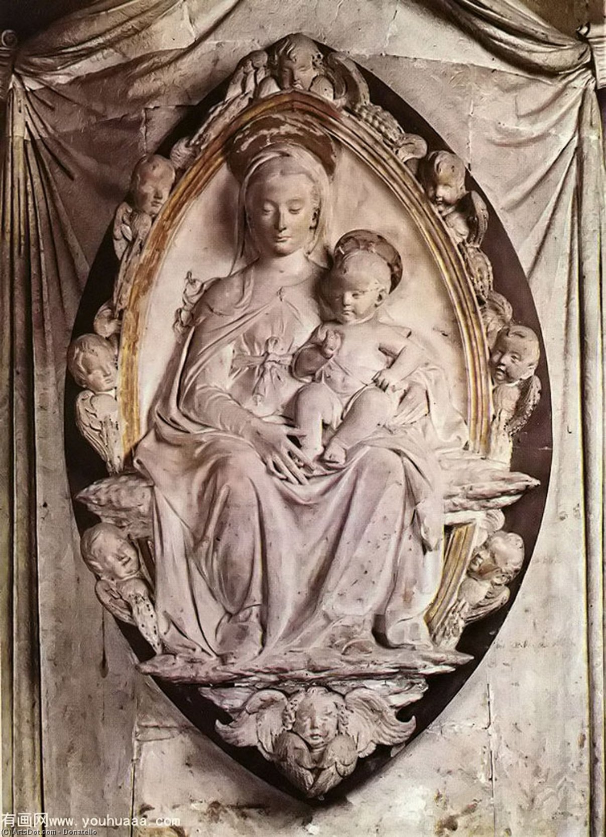 WikiOO.org - Encyclopedia of Fine Arts - Maľba, Artwork Donatello - Virgin and Child