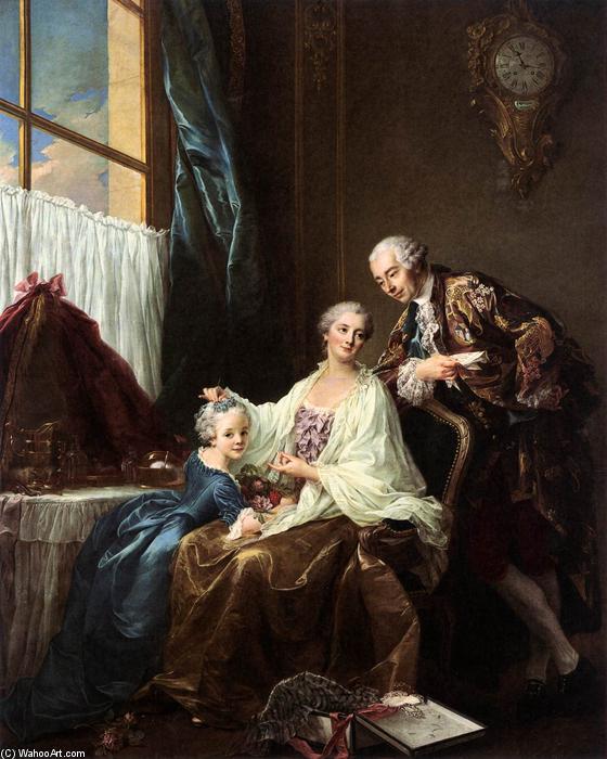 Wikioo.org - สารานุกรมวิจิตรศิลป์ - จิตรกรรม François Hubert Drouais - Family Portrait