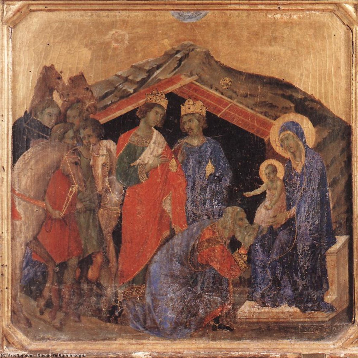 Wikioo.org - The Encyclopedia of Fine Arts - Painting, Artwork by Duccio Di Buoninsegna - Adoration of the Magi