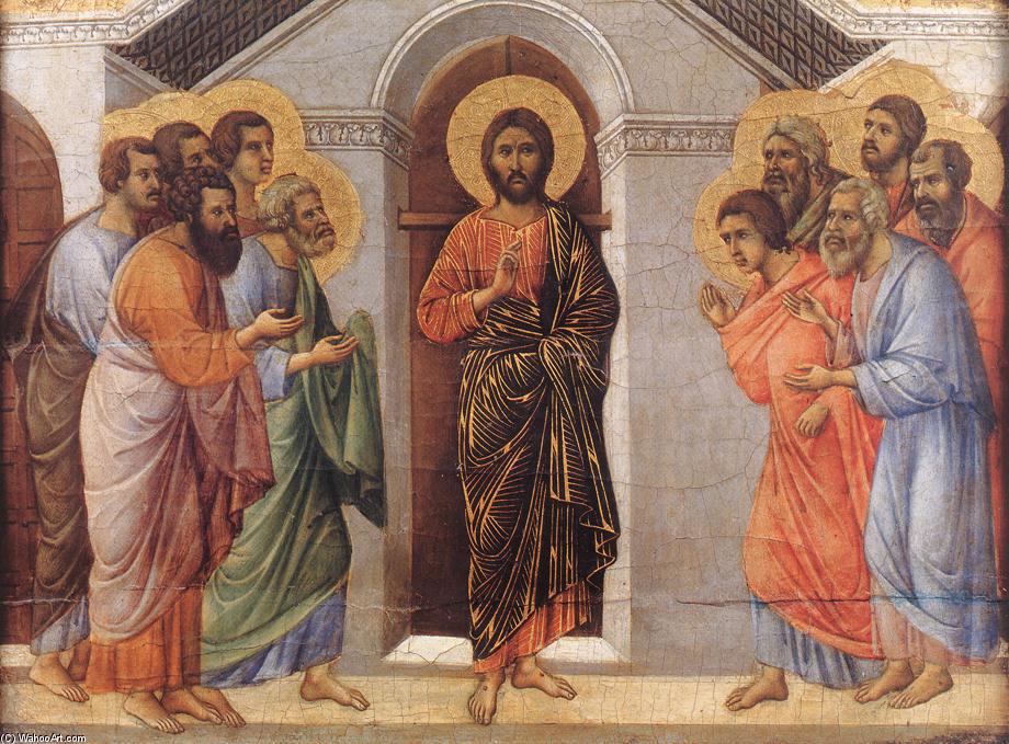 Wikioo.org - The Encyclopedia of Fine Arts - Painting, Artwork by Duccio Di Buoninsegna - Appearence Behind Locked Doors
