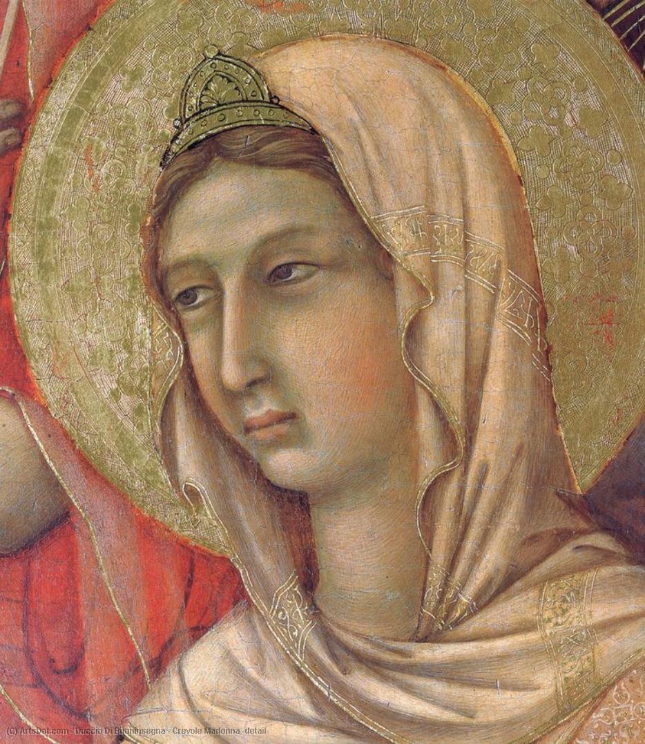WikiOO.org - Encyclopedia of Fine Arts - Lukisan, Artwork Duccio Di Buoninsegna - Crevole Madonna (detail)