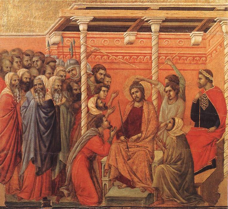 WikiOO.org – 美術百科全書 - 繪畫，作品 Duccio Di Buoninsegna - 皇冠 荆棘