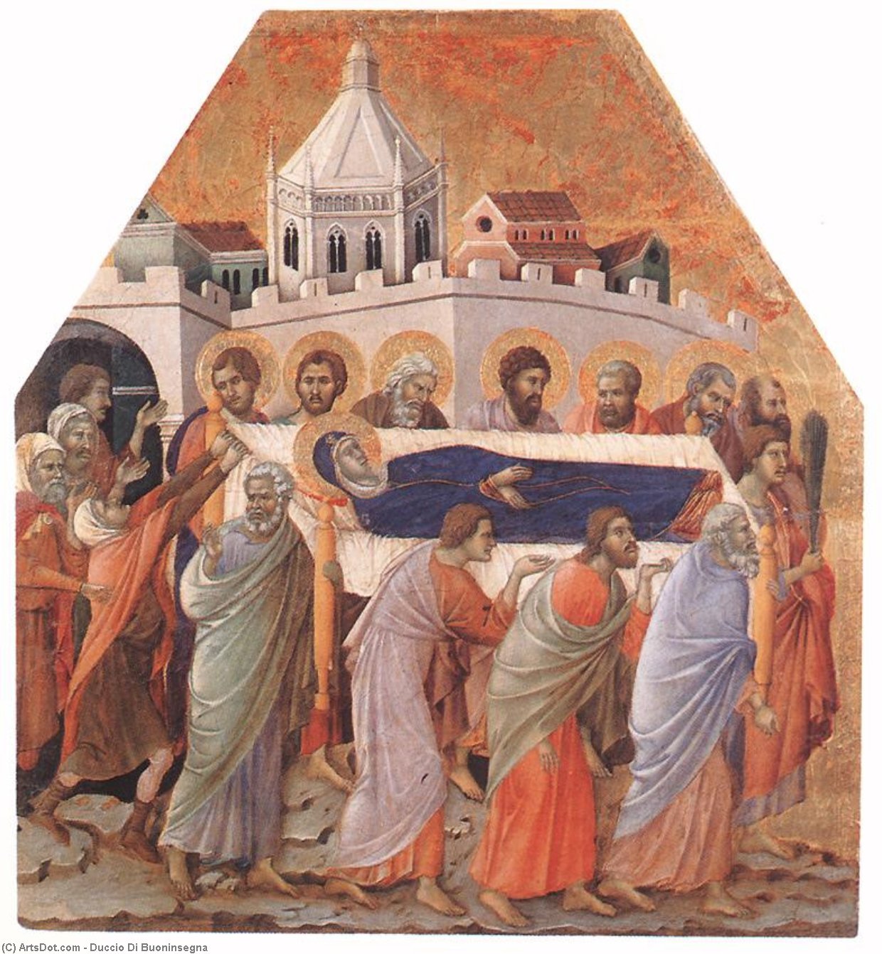 WikiOO.org - Encyclopedia of Fine Arts - Lukisan, Artwork Duccio Di Buoninsegna - Funeral