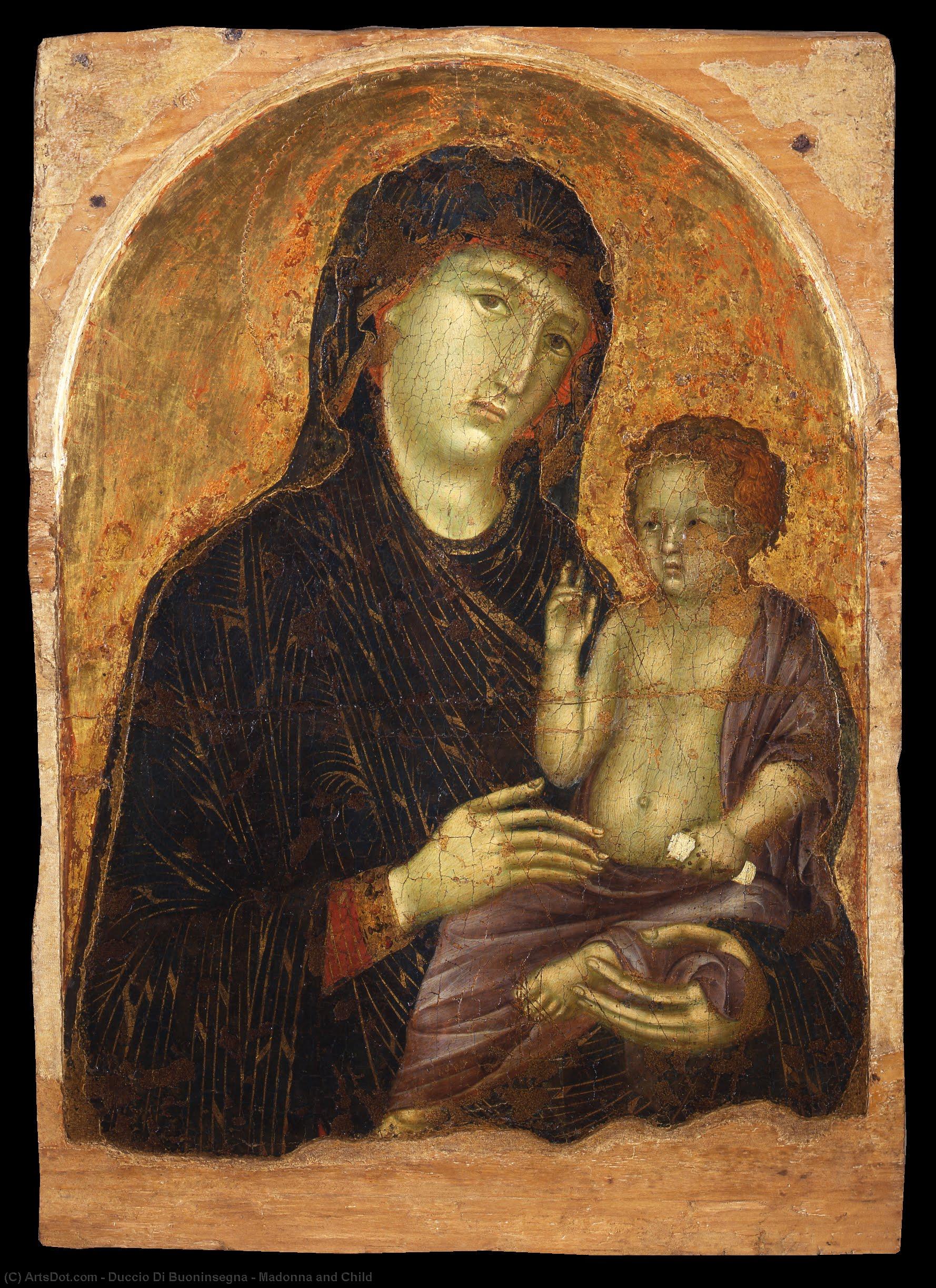 WikiOO.org - אנציקלופדיה לאמנויות יפות - ציור, יצירות אמנות Duccio Di Buoninsegna - Madonna and Child