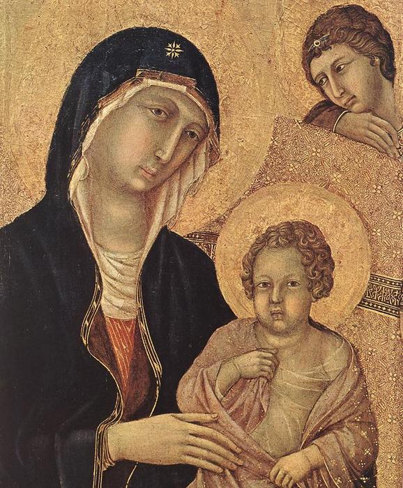 Wikioo.org - Die Enzyklopädie bildender Kunst - Malerei, Kunstwerk von Duccio Di Buoninsegna - Maestà ( ausschnitt )