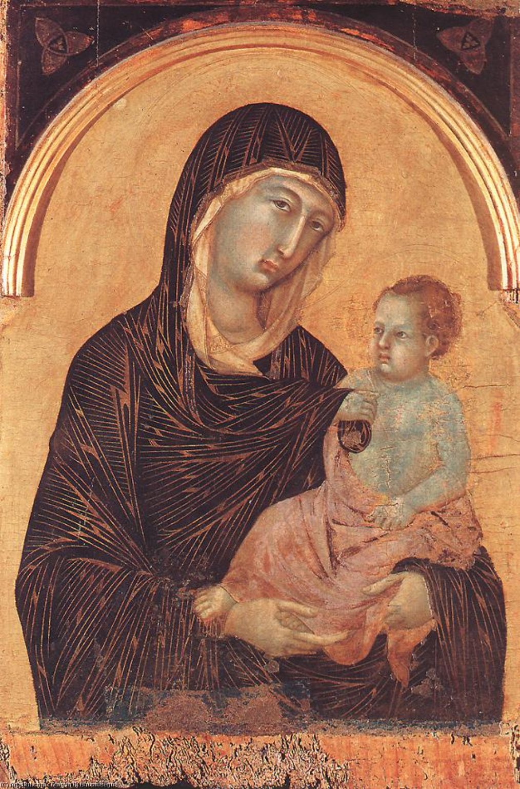 WikiOO.org - Enciklopedija dailės - Tapyba, meno kuriniai Duccio Di Buoninsegna - Polyptych No. 28 (detail)