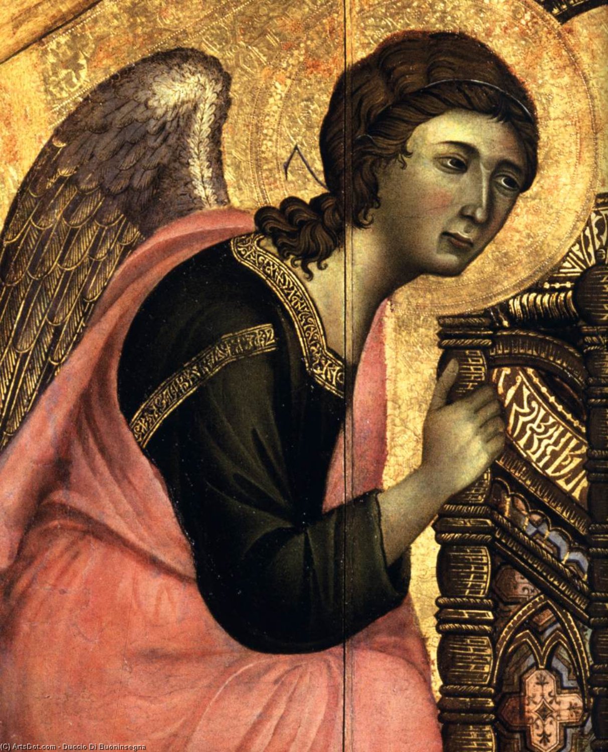 Wikioo.org - The Encyclopedia of Fine Arts - Painting, Artwork by Duccio Di Buoninsegna - Rucellai Madonna (detail)