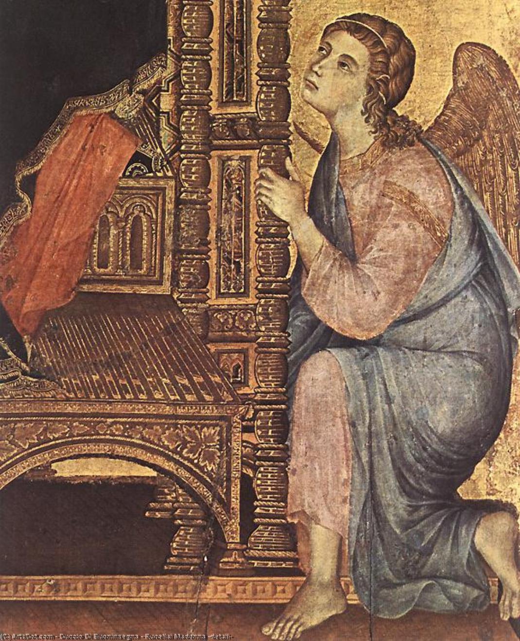 Wikioo.org – La Enciclopedia de las Bellas Artes - Pintura, Obras de arte de Duccio Di Buoninsegna - Rucellai Virgen ( detalle )