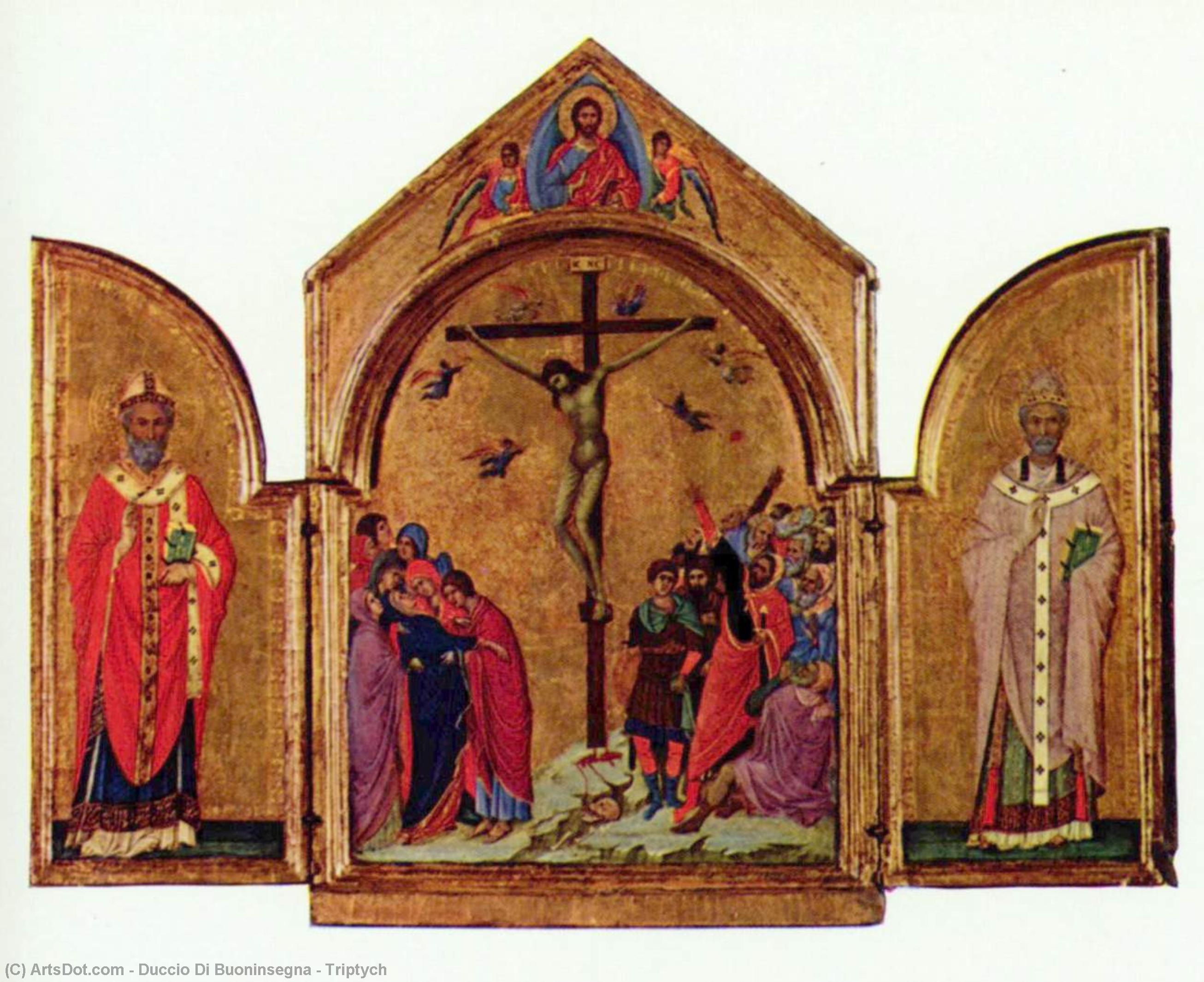 Wikioo.org - The Encyclopedia of Fine Arts - Painting, Artwork by Duccio Di Buoninsegna - Triptych