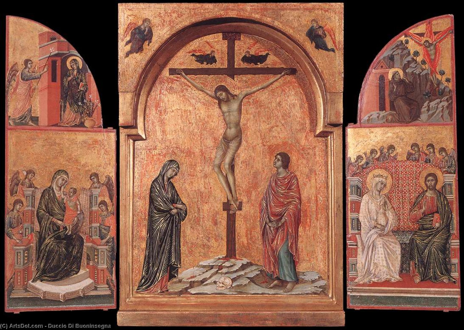 WikiOO.org - Encyclopedia of Fine Arts - Maľba, Artwork Duccio Di Buoninsegna - Triptych