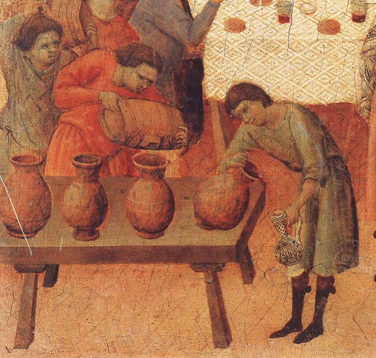 Wikioo.org – La Enciclopedia de las Bellas Artes - Pintura, Obras de arte de Duccio Di Buoninsegna - Boda en Cana ( detalle )