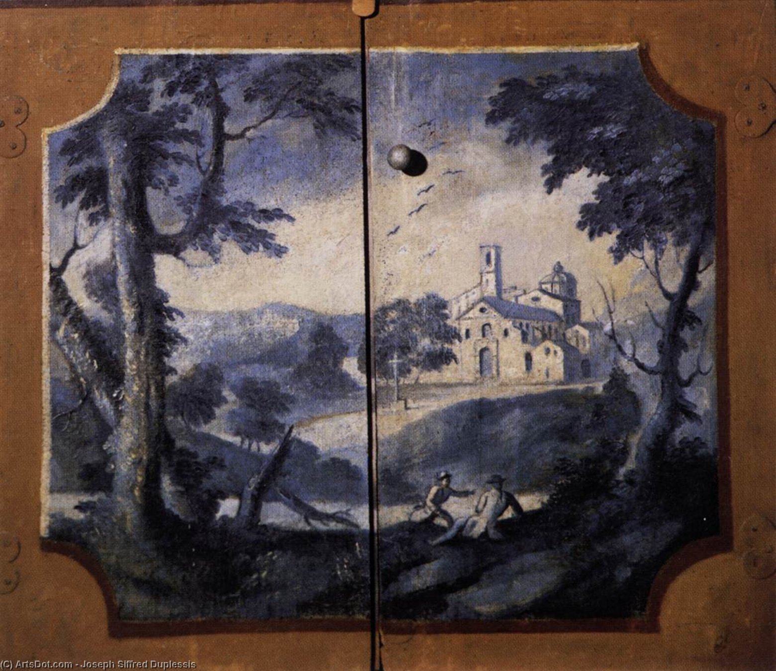 WikiOO.org - Енциклопедия за изящни изкуства - Живопис, Произведения на изкуството Joseph Siffred Duplessis - Landscape in Blue Monochrome