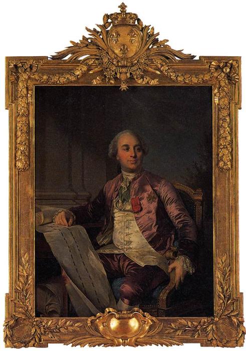 Wikioo.org – La Enciclopedia de las Bellas Artes - Pintura, Obras de arte de Joseph Siffred Duplessis - Retrato del conde d Angiviller