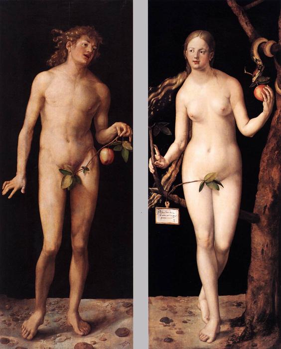 Wikioo.org - The Encyclopedia of Fine Arts - Painting, Artwork by Albrecht Durer - Adam and Eve