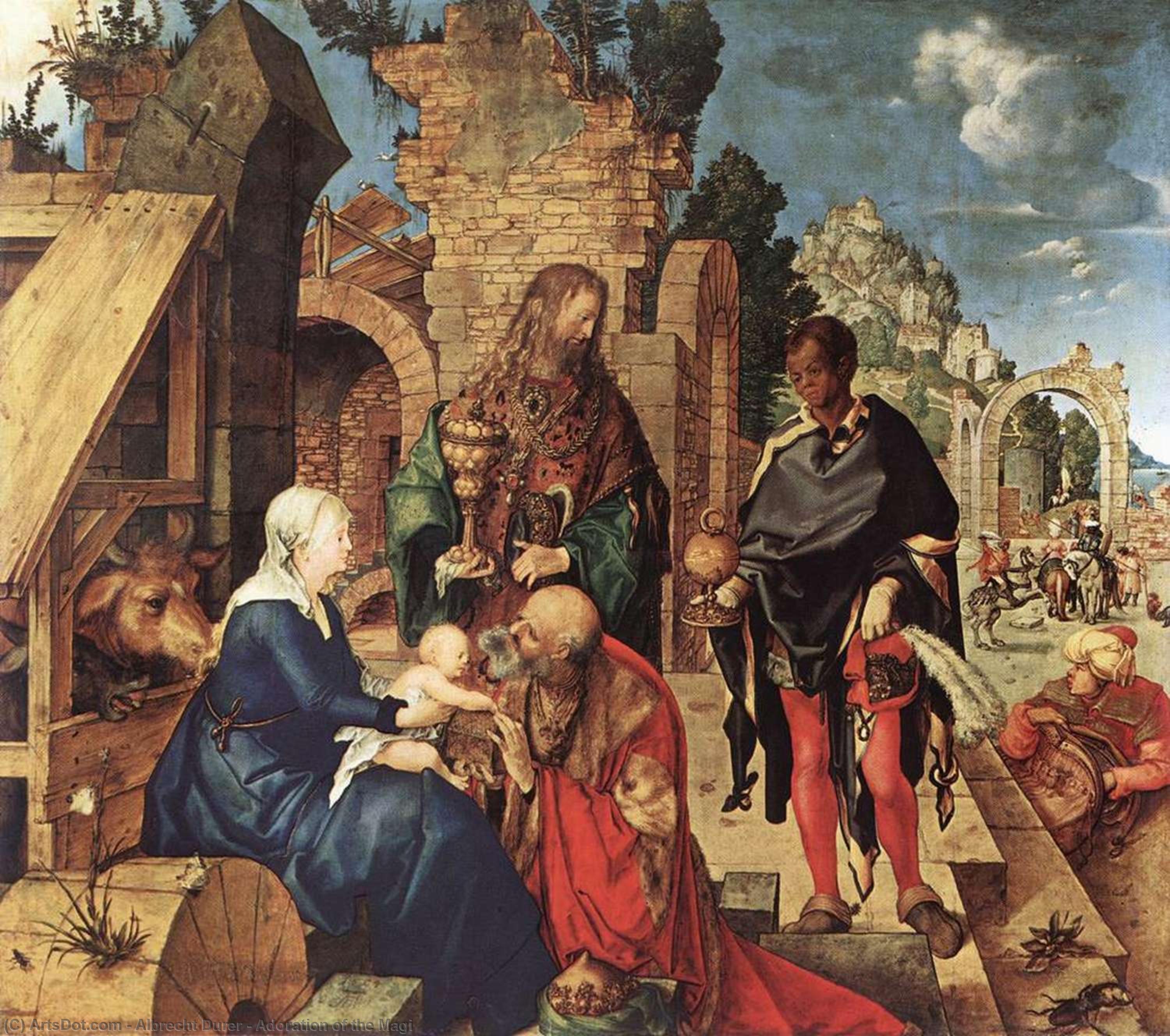 WikiOO.org - אנציקלופדיה לאמנויות יפות - ציור, יצירות אמנות Albrecht Durer - Adoration of the Magi