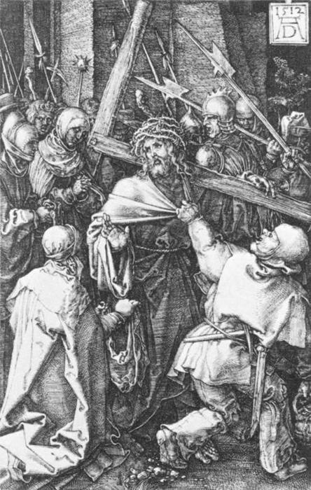 WikiOO.org - Enciklopedija likovnih umjetnosti - Slikarstvo, umjetnička djela Albrecht Durer - Bearing of the Cross (No. 10)