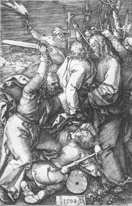 WikiOO.org - Enciklopedija likovnih umjetnosti - Slikarstvo, umjetnička djela Albrecht Durer - Betrayal of Christ (No. 3)