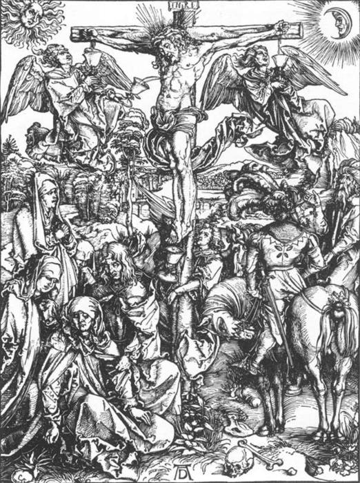 WikiOO.org - Enciclopédia das Belas Artes - Pintura, Arte por Albrecht Durer - Crucifixion