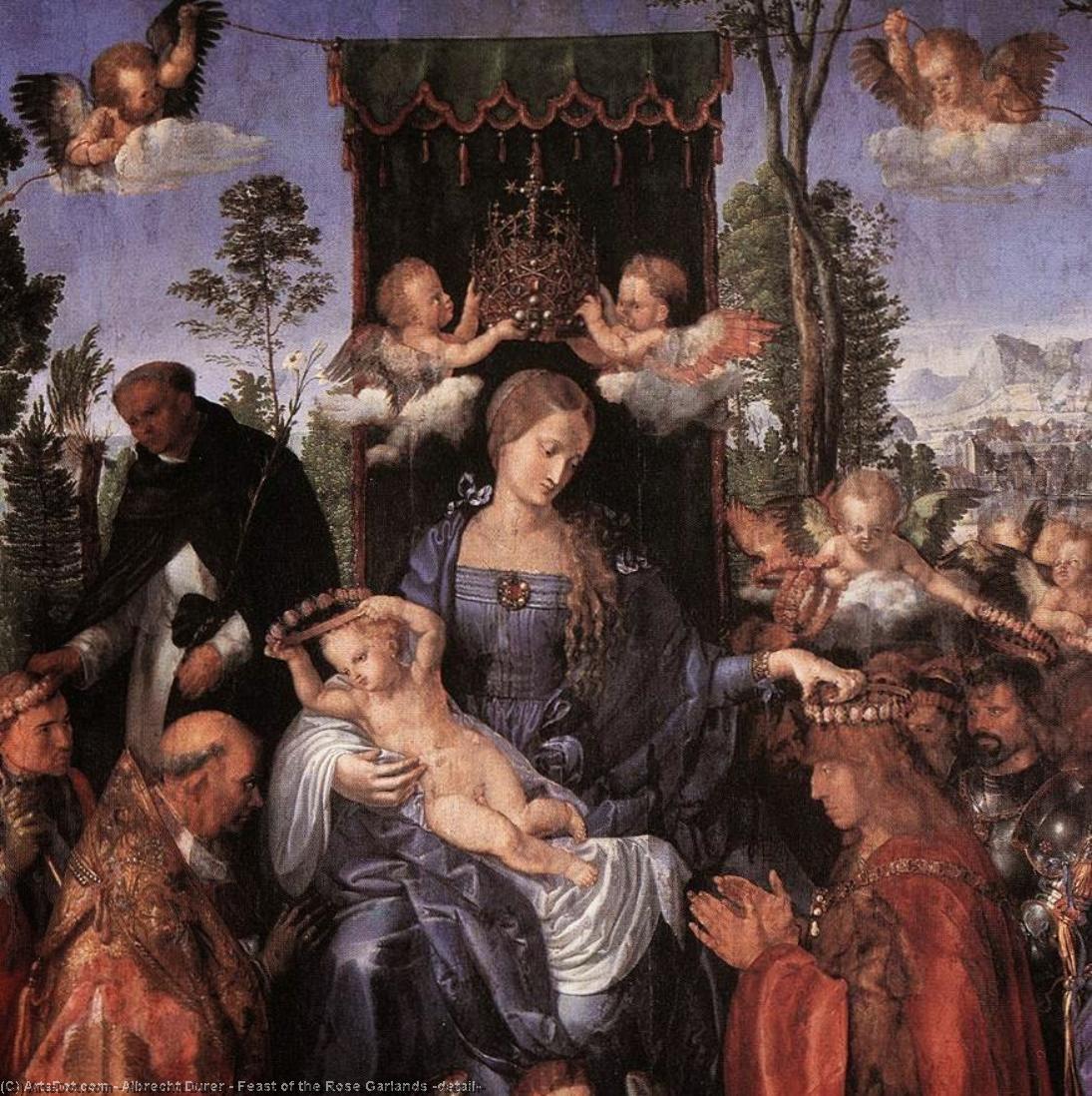 Wikioo.org - สารานุกรมวิจิตรศิลป์ - จิตรกรรม Albrecht Durer - Feast of the Rose Garlands (detail)