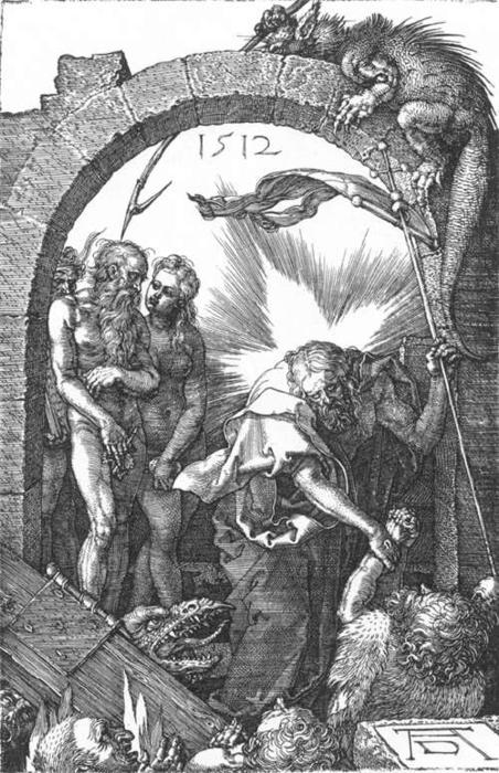Wikioo.org – L'Enciclopedia delle Belle Arti - Pittura, Opere di Albrecht Durer - Tormenti dell Inferno e, Cristo nel Limbo (n ° 14)