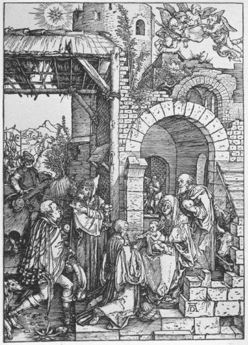 Wikioo.org - The Encyclopedia of Fine Arts - Painting, Artwork by Albrecht Durer - Life of the Virgin: 11. The Adoration of the Magi