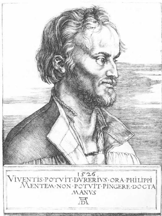 WikiOO.org - Enciklopedija likovnih umjetnosti - Slikarstvo, umjetnička djela Albrecht Durer - Philipp Melanchthon