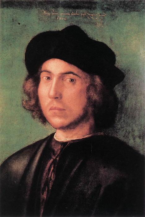 Wikioo.org – L'Encyclopédie des Beaux Arts - Peinture, Oeuvre de Albrecht Durer - portrait d'un jeunes homme