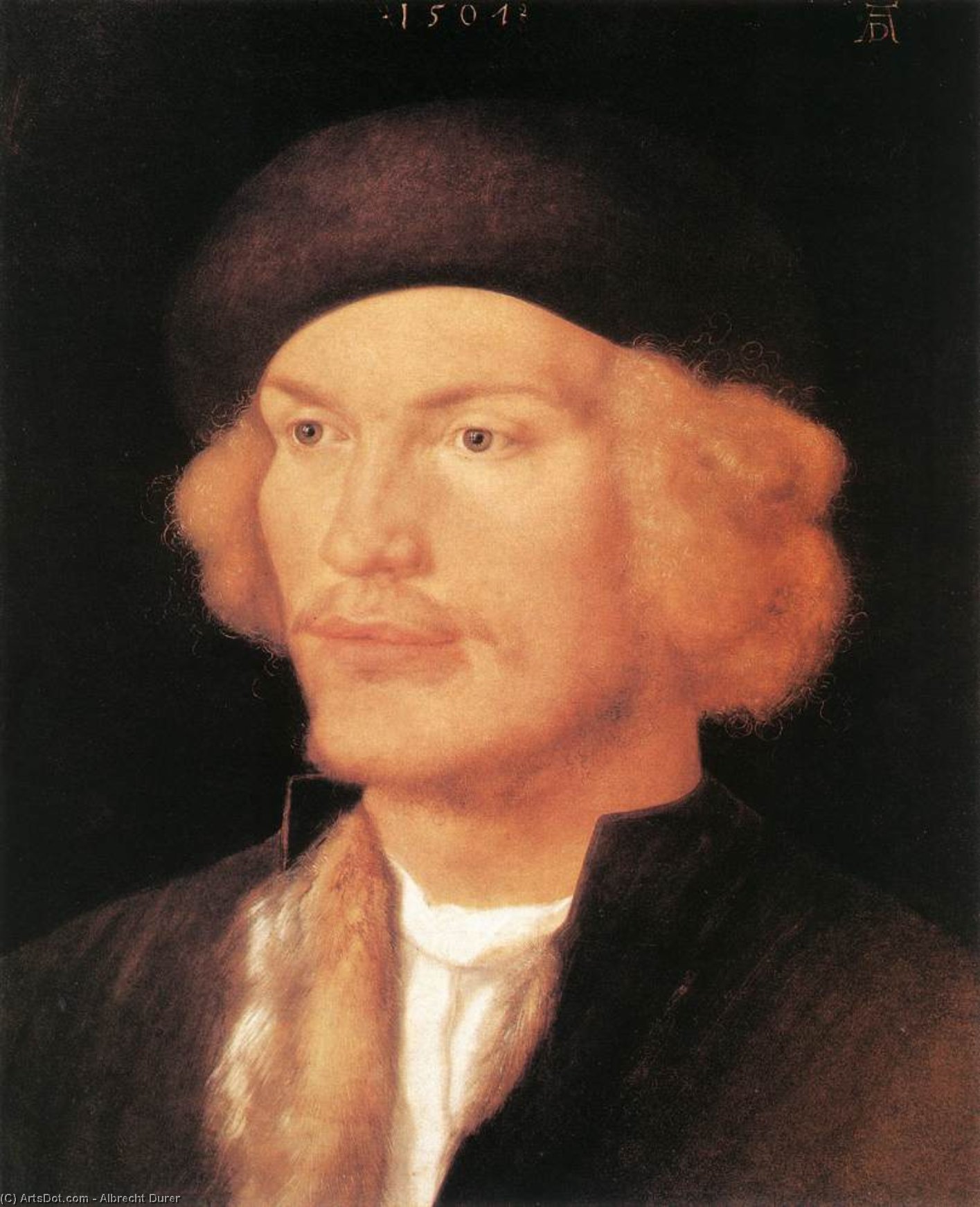 WikiOO.org - Енциклопедия за изящни изкуства - Живопис, Произведения на изкуството Albrecht Durer - Portrait of a Young Man