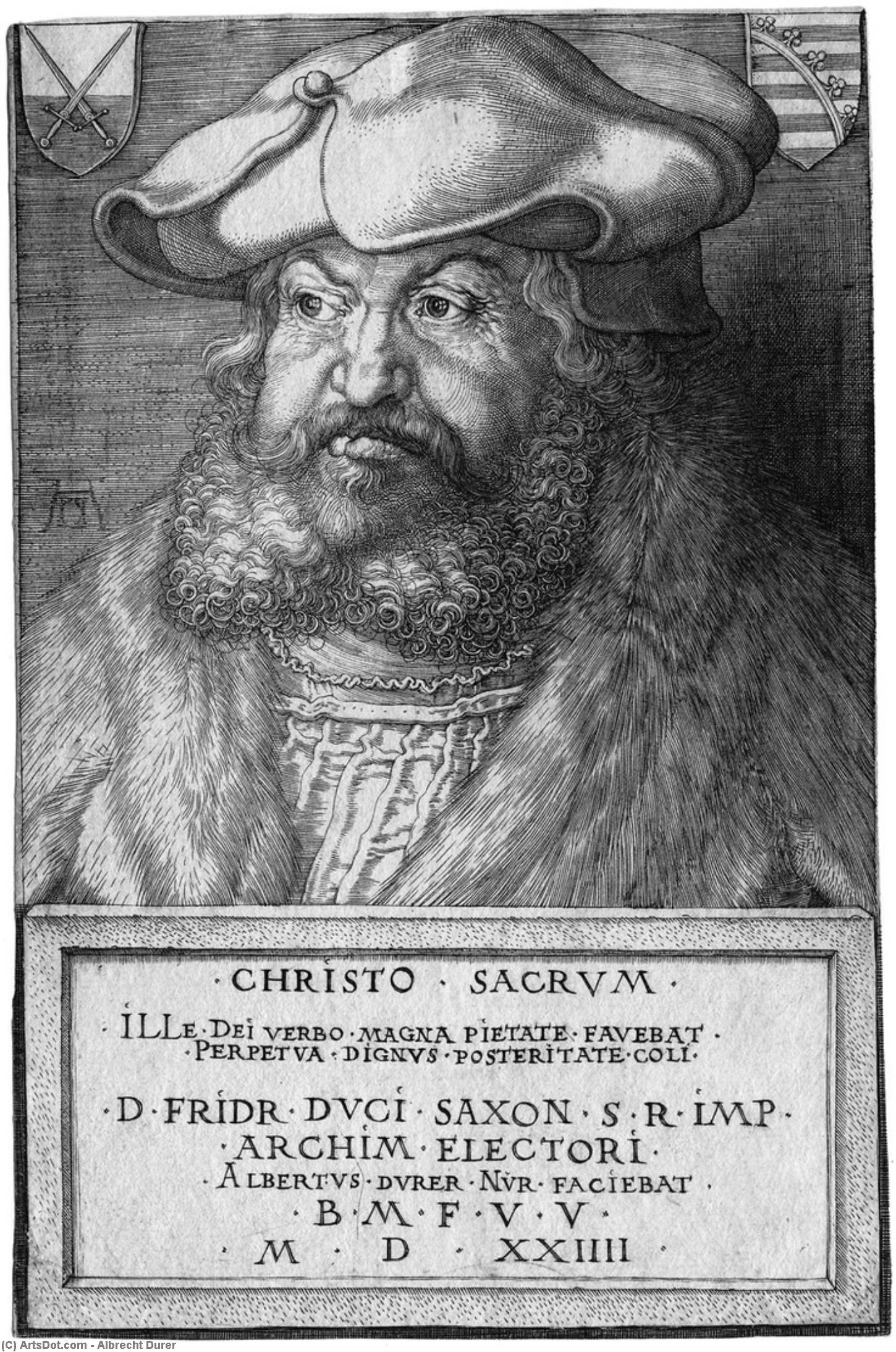 WikiOO.org - Encyclopedia of Fine Arts - Målning, konstverk Albrecht Durer - Portrait of Frederick the Wise