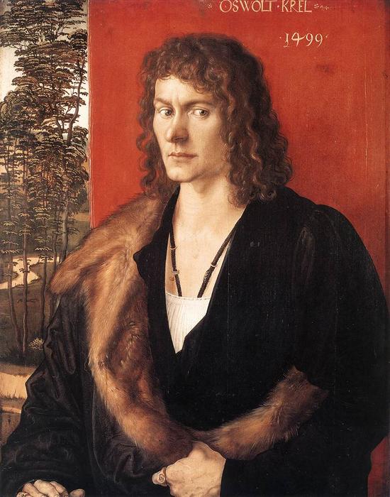 WikiOO.org - 백과 사전 - 회화, 삽화 Albrecht Durer - Portrait of Oswolt Krel