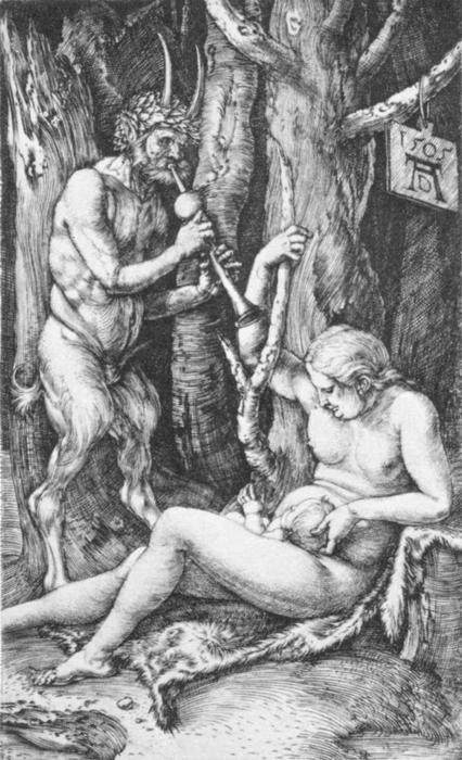 WikiOO.org - Encyclopedia of Fine Arts - Lukisan, Artwork Albrecht Durer - Satyr Family