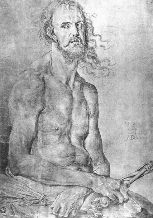 Wikioo.org - The Encyclopedia of Fine Arts - Painting, Artwork by Albrecht Durer - Self-Portrait as the Man of Sorrows