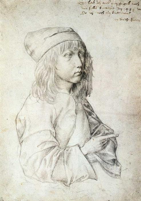 Wikioo.org – L'Encyclopédie des Beaux Arts - Peinture, Oeuvre de Albrecht Durer - portrait d'individu à 13