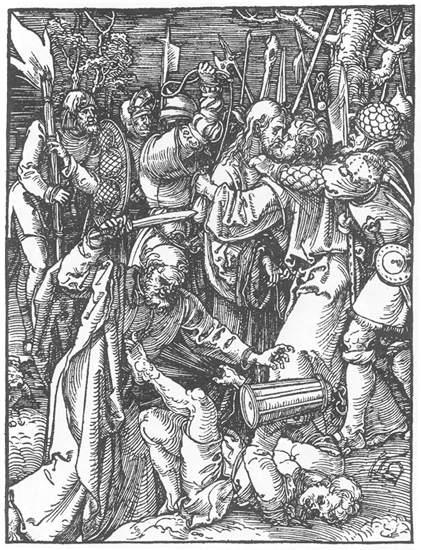 Wikioo.org - The Encyclopedia of Fine Arts - Painting, Artwork by Albrecht Durer - Small Passion: 11. Christ Taken Captive