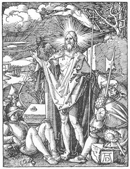 WikiOO.org - Encyclopedia of Fine Arts - Maalaus, taideteos Albrecht Durer - Small Passion: 29. The Resurrection