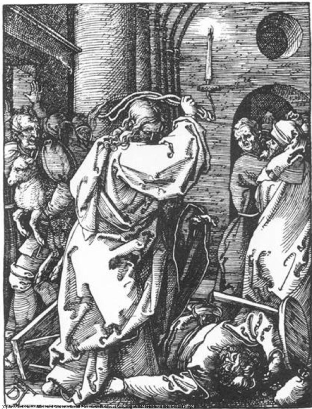 Wikioo.org - Bách khoa toàn thư về mỹ thuật - Vẽ tranh, Tác phẩm nghệ thuật Albrecht Durer - Small Passion: 7. Christ Driving the Merchants from the Temple