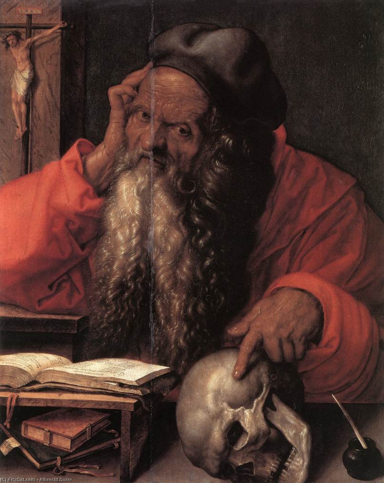 Wikioo.org – L'Encyclopédie des Beaux Arts - Peinture, Oeuvre de Albrecht Durer - saint jérôme