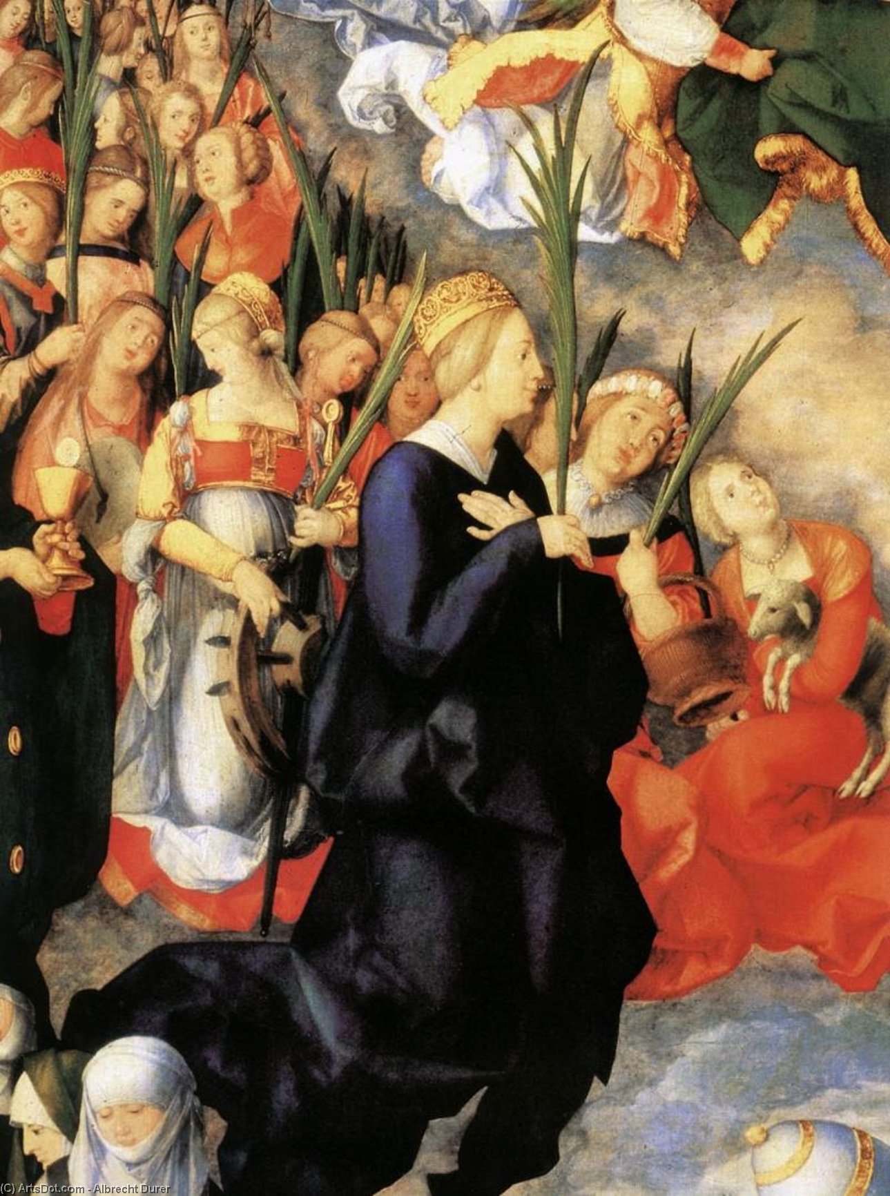 WikiOO.org - Enciclopedia of Fine Arts - Pictura, lucrări de artă Albrecht Durer - The Adoration of the Trinity (detail)