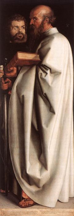 Wikioo.org – La Enciclopedia de las Bellas Artes - Pintura, Obras de arte de Albrecht Durer - Los cuatro hombres santos marca  asícomo  Pablo