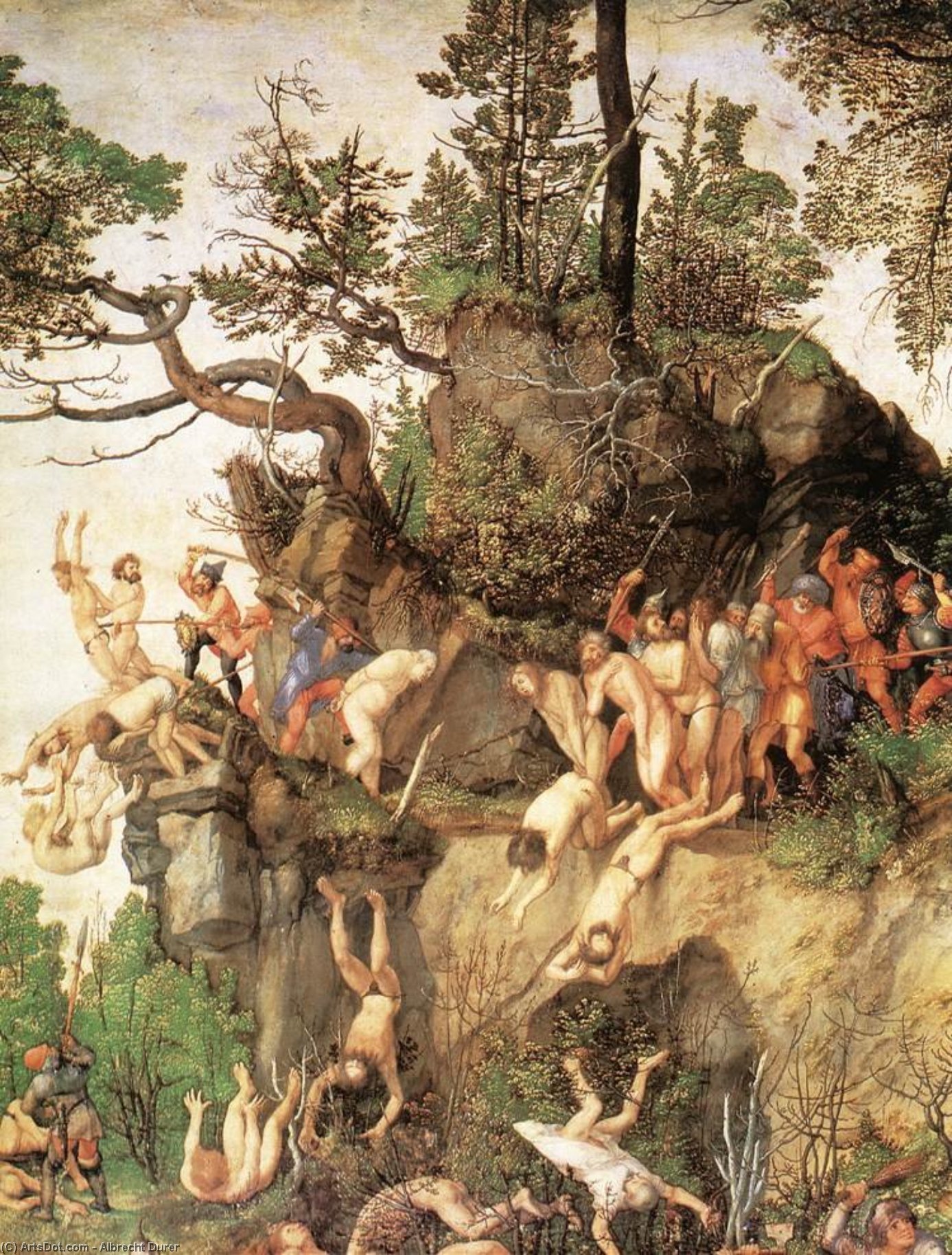 Wikioo.org - The Encyclopedia of Fine Arts - Painting, Artwork by Albrecht Durer - The Martyrdom of the Ten Thousand (detail)