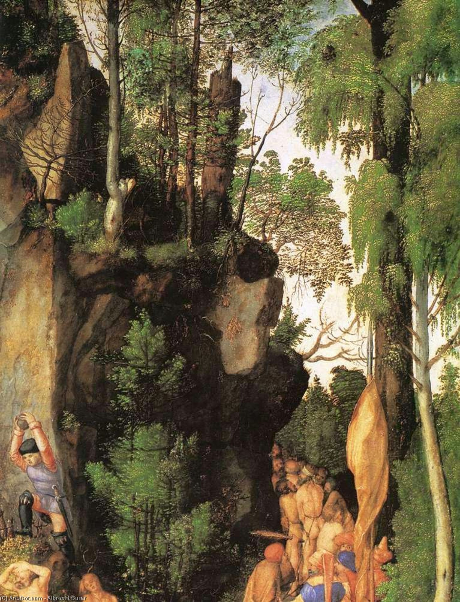 WikiOO.org - Εγκυκλοπαίδεια Καλών Τεχνών - Ζωγραφική, έργα τέχνης Albrecht Durer - The Martyrdom of the Ten Thousand (detail)